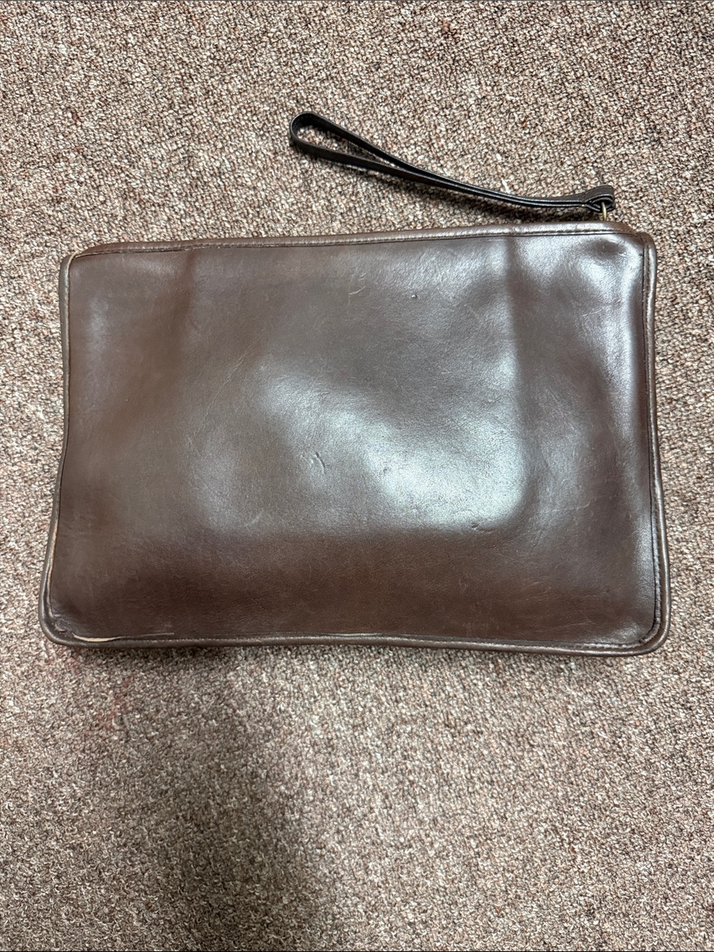 Vintage Coach slim clutch large 9555 MOCHA GLUE IN REGISTRATION NEW YORK CITY - Picture 2 of 16